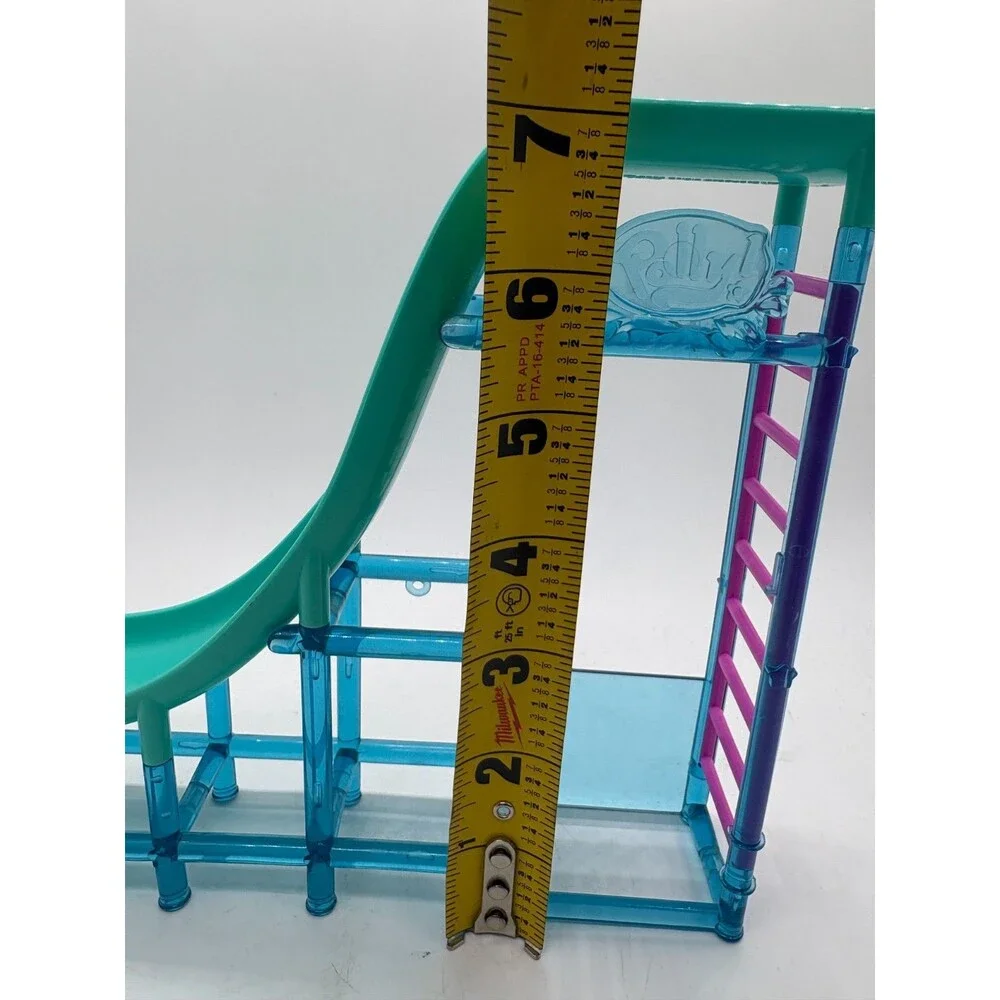 Vtg 1995 Polly Pocket Bluebird Splash 'n Slide Playset Water Slide Teal